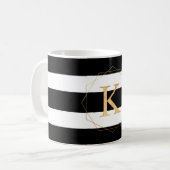 PIXDEZINE DIY MONOGRAM A-Z/DIY FARBSTRIPEN KAFFEETASSE (Vorderseite Links)