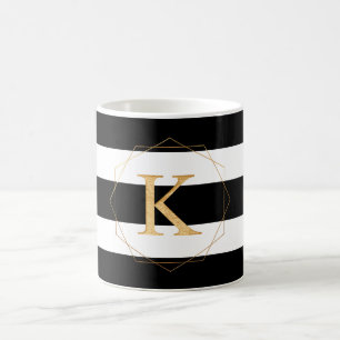 PIXDEZINE DIY MONOGRAM A-Z/DIY FARBSTRIPEN KAFFEETASSE