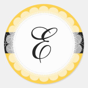 PixDezine doilie/DIY Monogramm+DIY Farbe+Schriftar Runder Aufkleber