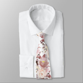 PixDezine H2 Blumen Dusty Rose Blush Rosen Krawatte