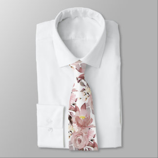 PixDezine H2 Blumen Dusty Rose Rosen Krawatte