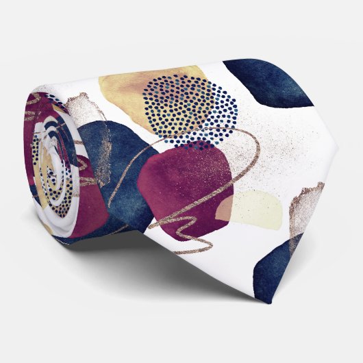 PIXDEZINE H2 MODERNE ABSTRAKTE BIO FORMEN KRAWATTE (Gerollt)