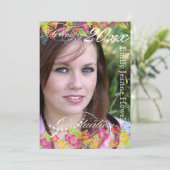 PixDezine Hawaiian Hibisken, 2011 Abschluss Einladung (Stehend Vorderseite)