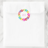 PixDezine Hibiskus lei/DIY Hintergrundfarbe Runder Aufkleber (Tasche)