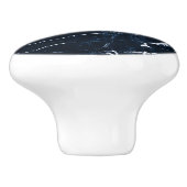 PIXDEZINE MIDNIGHT BLAUE MARBLE KERAMIKKNAUF (Seitenansicht)