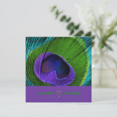 PixDezine Psychedelic Peacock fether Einladung (Stehend Vorderseite)