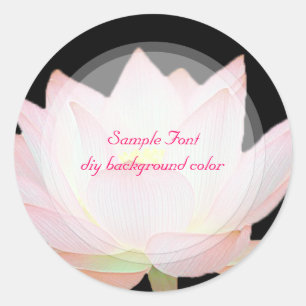 PixDezine rosa Lotus/DIY-Hintergrundfarbe Runder Aufkleber