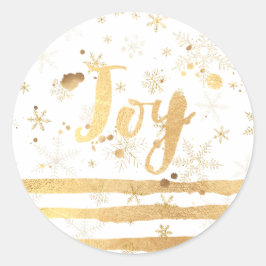 PixDezine Schneeflocken/Streifen/getrübte Imitate Runder Aufkleber