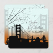 PixDezine Sonnenset am Golden Gate/DIY Hintergrund Einladung (Vorne/Hinten)
