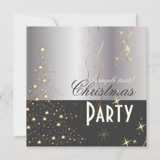 PixDezine Sparkling Weihnachtsbaum Einladung (Vorderseite)