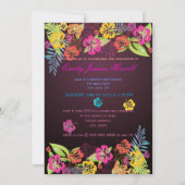 PixDezine Trendy Tropical Blume 2011 Abschlüsse Einladung (Rückseite)