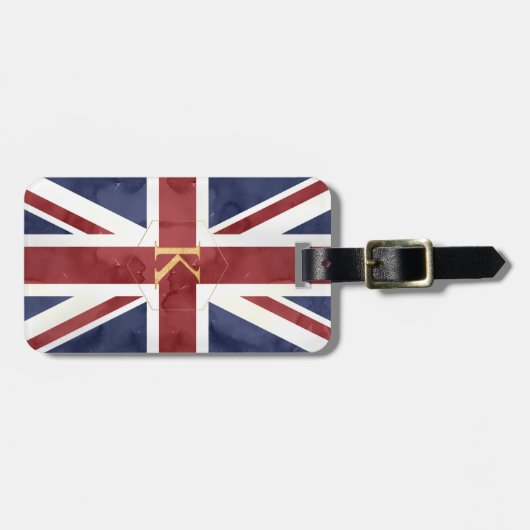 PIXDEZINE UNION JACK + DIY MONOGRAM GEPÄCKANHÄNGER (Vorderseite horizontal)