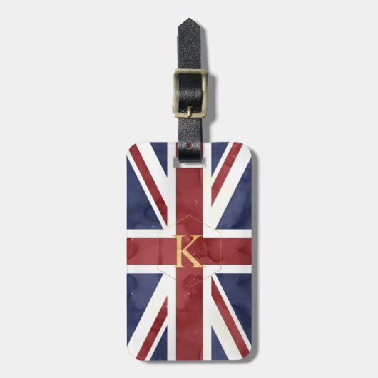 PIXDEZINE UNION JACK + DIY MONOGRAM GEPÄCKANHÄNGER (Vorderseite vertikal)