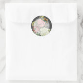 PixDezine Vintage Redouine Rose+Chalkboard Runder Aufkleber (Tasche)