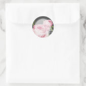 PixDezine Vintage Rose+Tafel Runder Aufkleber (Tasche)