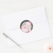 PixDezine Vintage Rose+Tafel Runder Aufkleber (Umschlag)