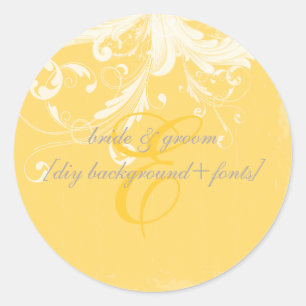 PixDezine Vintage Wirbel/Farbton Runder Aufkleber