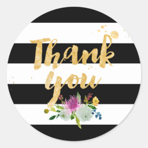 PixDezine Wasserfarbe Blütenfarben/Streifen Runder Aufkleber