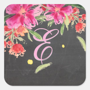 PixDezine Wasserfarbe kann Blume-/Degenfarbstoff Quadratischer Aufkleber