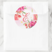 PixDezine Wasserfarbe kann Blume-/Degenfarbstoff Runder Aufkleber (Tasche)