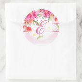 PixDezine Wasserfarbe kann Blume-/Degenfarbstoff Runder Aufkleber (Tasche)