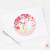 PixDezine Wasserfarbe kann Blume-/Degenfarbstoff Runder Aufkleber (Umschlag)