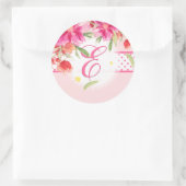 PixDezine Wasserfarbe kann Blume-/Degenfarbstoff Runder Aufkleber (Tasche)