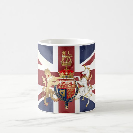 PIXDEZINE WASSERFARBE UNION JACK UND INSIGNIA KAFFEETASSE (Mittel)