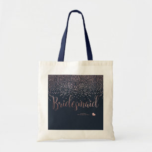 PIXDEZINEN BRIDESMAID IMITATS ROSE GOLD CONFETTI TRAGETASCHE