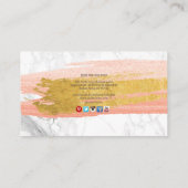 PIXDEZINEN DIY PROFESSION|WHITE MARBLE IMITATS GOL VISITENKARTE (Rückseite)