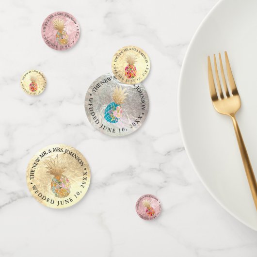 PIXDEZINEN IMITATE FOIL+ALOHA PINEAPPLES KONFETTI (Gruppe)