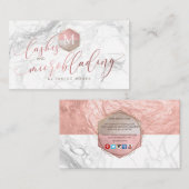 PIXDEZINEN LASHES+MICROBLADSMARKE ROSE GOLD VISITENKARTE (Vorne/Hinten)