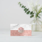 PIXDEZINEN MARBLE IMITATE ROSE GOLD+HONEYCOMB VISITENKARTE (Stehend Vorderseite)