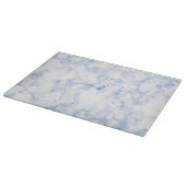 PIXDEZINEN, WEISSER MARMOR UND CERULEAN BLAUE VEIN SCHNEIDEBRETT (Ecke)