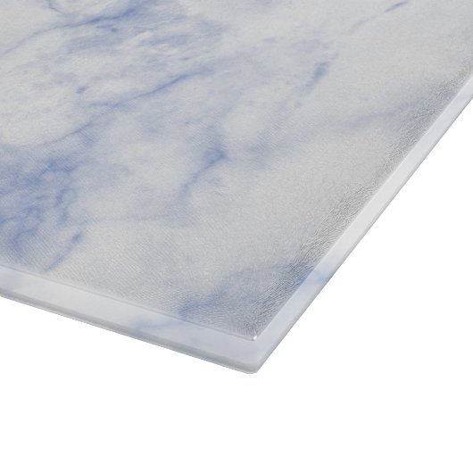 PIXDEZINEN, WEISSER MARMOR UND CERULEAN BLAUE VEIN SCHNEIDEBRETT (Ecke)