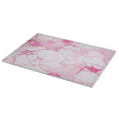 PIXDEZINEN, WEISSER MARMOR- UND PINKVEINS SCHNEIDEBRETT (Ecke)