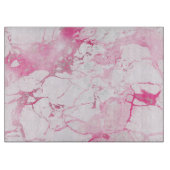 PIXDEZINEN, WEISSER MARMOR- UND PINKVEINS SCHNEIDEBRETT (Vorderseite)