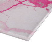 PIXDEZINEN, WEISSER MARMOR- UND PINKVEINS SCHNEIDEBRETT (Ecke)