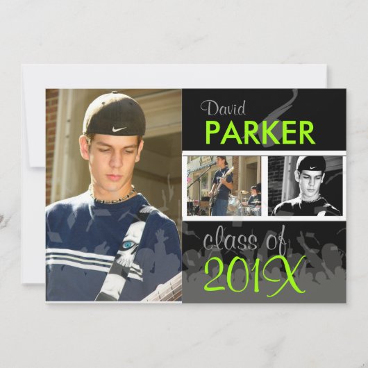 PixDezines 2011 Abschluss/Foto/Cap+Gown Einladung (Vorderseite)