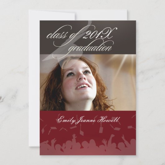 PixDezines 2011 Abschluss/Foto/Cap+Gown Einladung (Vorderseite)