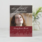 PixDezines 2011 Abschluss/Foto/Cap+Gown Einladung (Stehend Vorderseite)