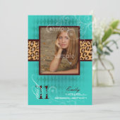 PixDezines 2011 Abschluss, Leopard Print Einladung (Stehend Vorderseite)