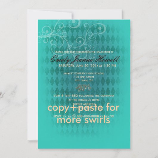 PixDezines 2011 Abschluss, Leopard Print Einladung (Rückseite)