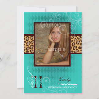 PixDezines 2011 Abschluss, Leopard Print Einladung