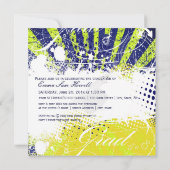 PixDezines 2011 Abschluss-/Retro-Rochen, Grunge Einladung (Rückseite)