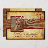 PixDezines 2011 Abschluss, Vintag / Retro-Buchten Einladung (Vorne/Hinten)