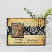 PixDezines 2011 Abschluss, Vintage Farbgebung Einladung (Stehend Vorderseite)