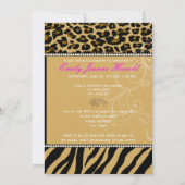 PixDezines 2012 Farben, Zebra+cheetah/DJ Einladung (Rückseite)