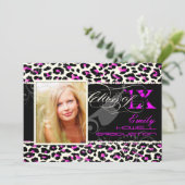 PixDezines 2012 Grads, Cheetah-Druck-/Farbtöne Einladung (Stehend Vorderseite)