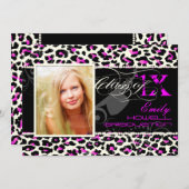 PixDezines 2012 Grads, Cheetah-Druck-/Farbtöne Einladung (Vorne/Hinten)